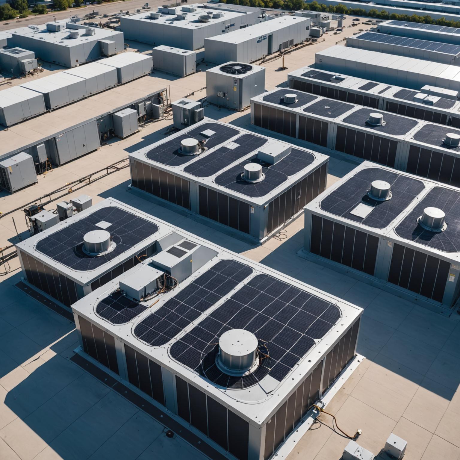 Air handling unit on a commercial rooftop